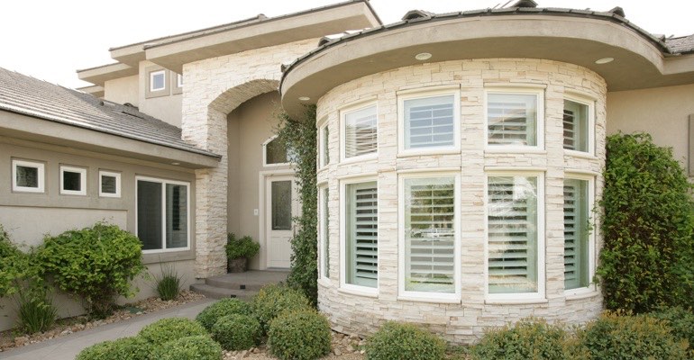 Exterior view of shutters New York home